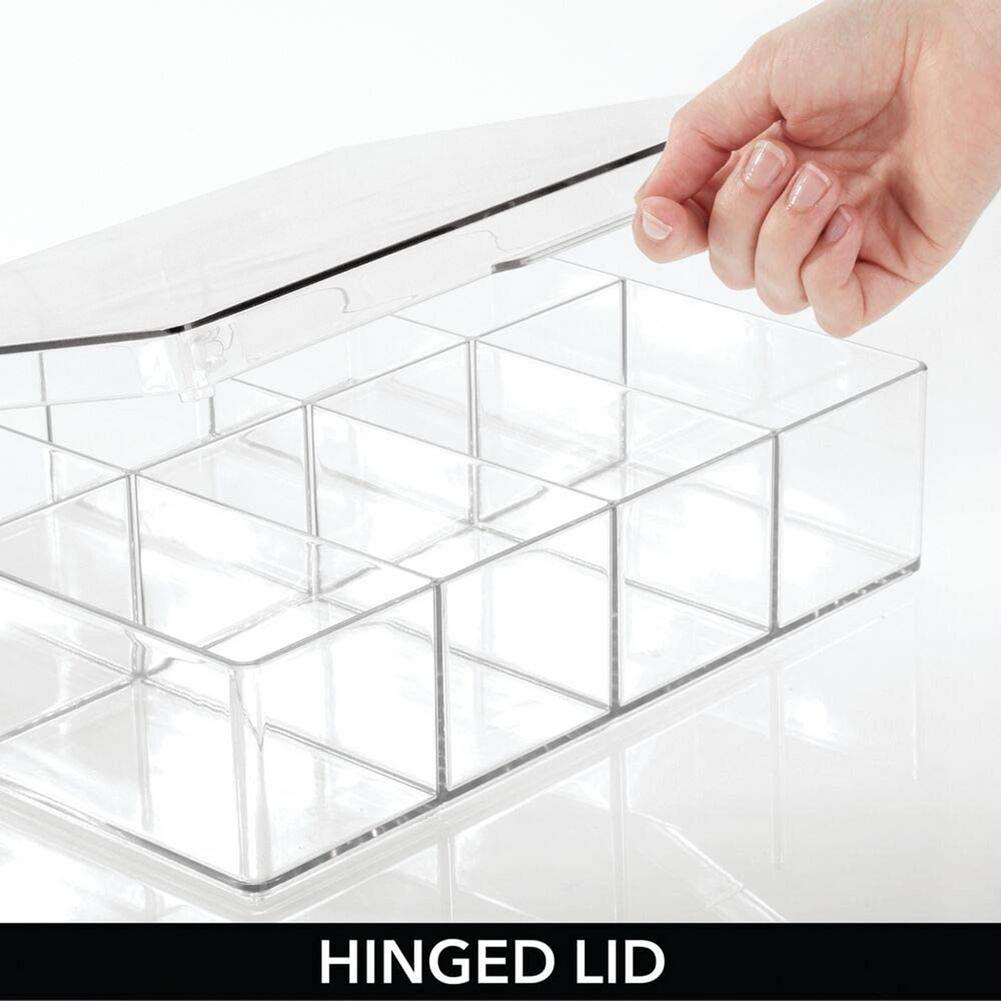 Household storage box acrylic tea bag box with eight compartments