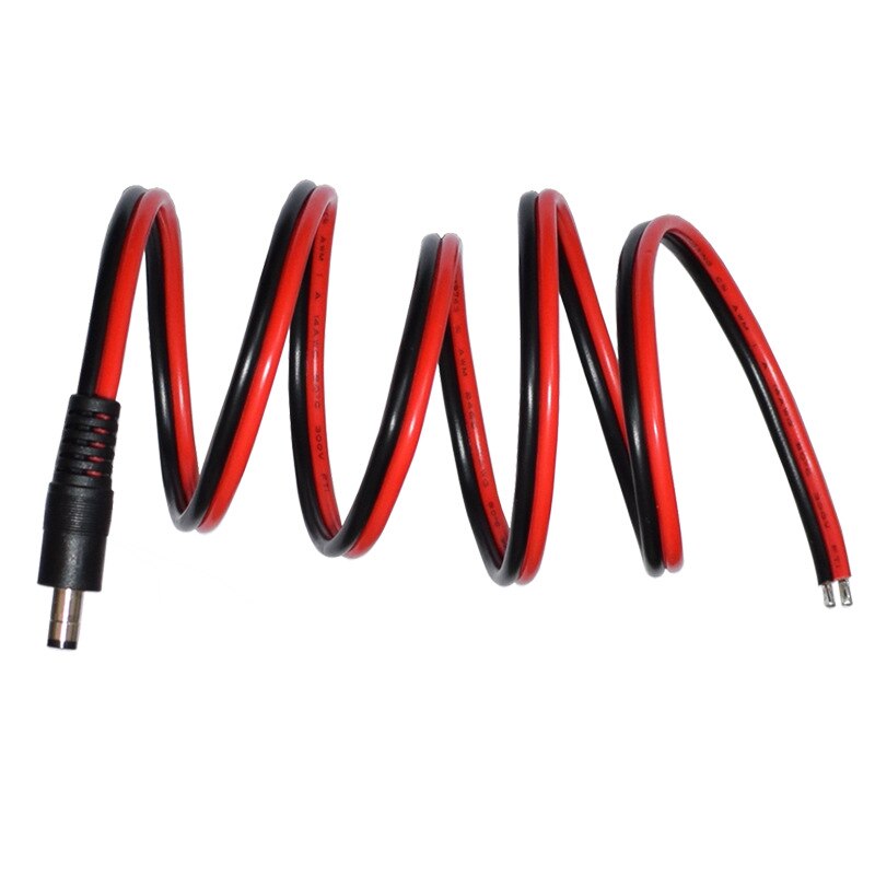 DC Power 12V 5.5mm x 2.1mm DC5521 Barrel Male Plug Connector Pigtail 14 AWG 3 ft.