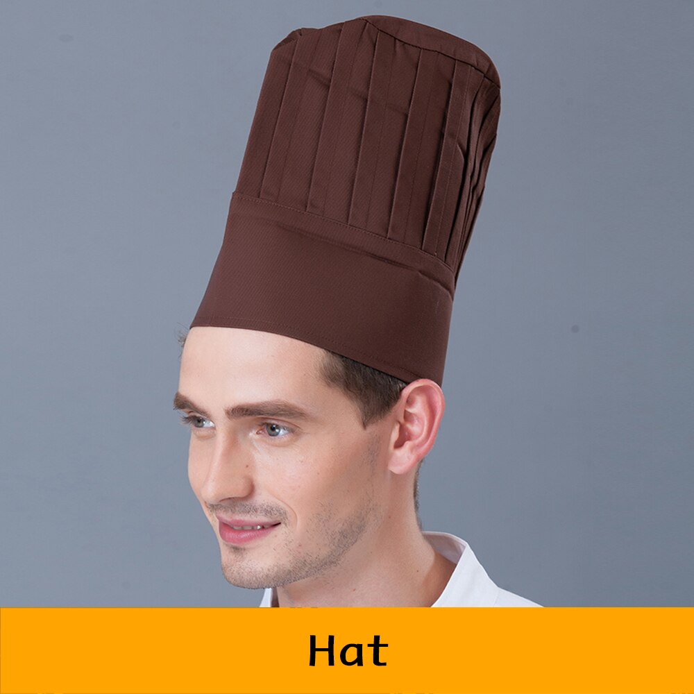 Gorro de Chef elástico para Chef, uniforme de Cocinero, restaurante, cocina, Catering, Gorro alto elástico, hojaldre para Postres, pasteles, hornear, Unisex: Coffee