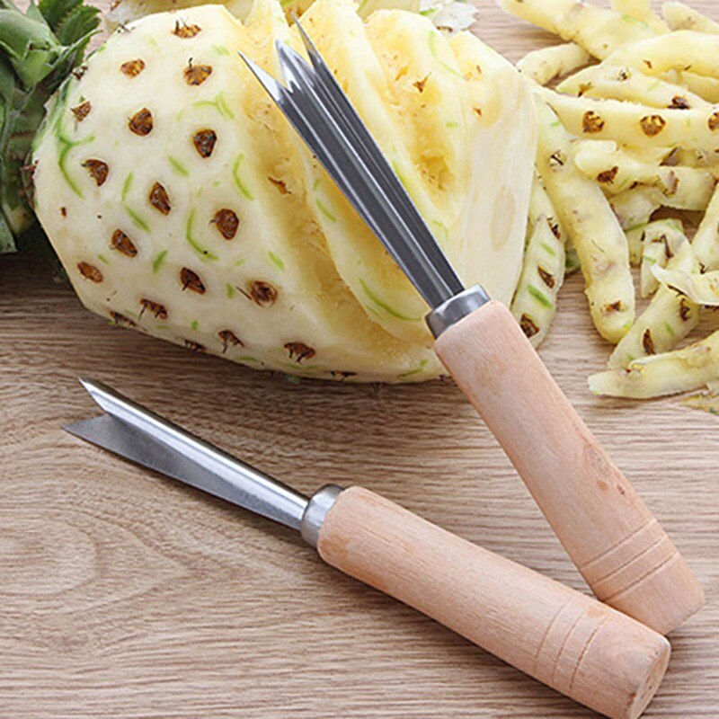 Rvs Ananas Peeler Makkelijk Ananas Mes Cutter Slicer Ananas Zaad Remover Clip Fruit Salade Tool