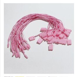 1000 stk 18cm lengde fargerike klær plaggmerker henge merkelås plast trykknapp klesmerker håndlagde etiketter: Rosa