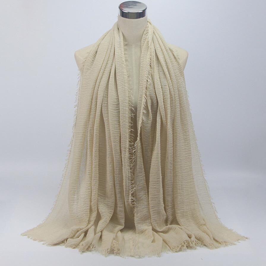Premium Viscose Maxi Crinkle Cloud Hijab Scarf Shawl Soft Islam Muslim Women Lady Sales #J05