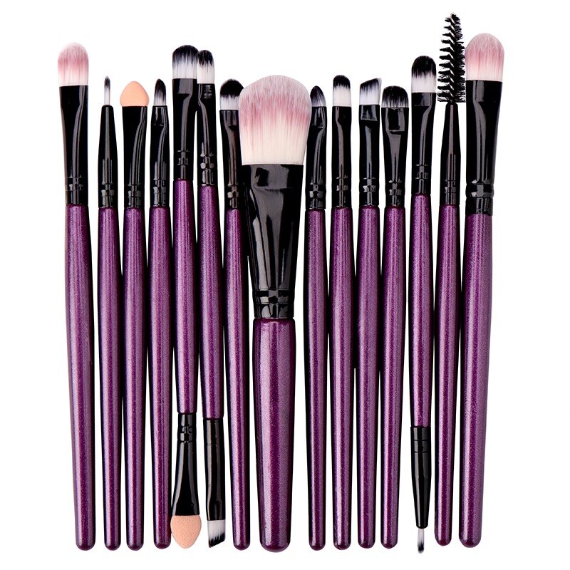 Lemoda Makeup Brushes Set 15pcs Eyebrow Highlighter Powder Foundation Eye Shadow Brush Cosmetics Makeup Brush: ZH