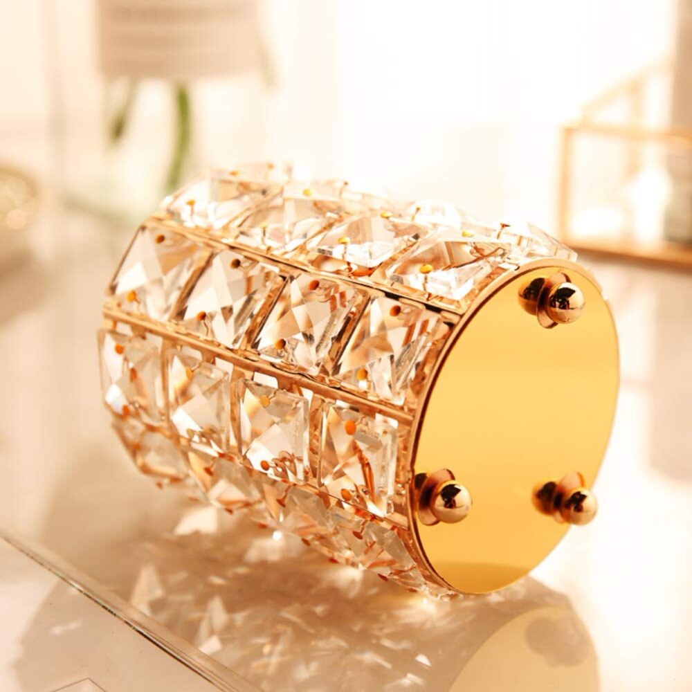 Porta brochas de maquillaje de cristal con forma de tutú, portalápices, vaso para bolígrafos, organizador de maquillaje cosmético hecho a mano, contenedor de almacenamiento de herramientas  h0266