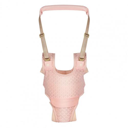 Multifunctional Breathable Handheld Baby Walker Seat Belt Adjustable Hand Strap: Pink