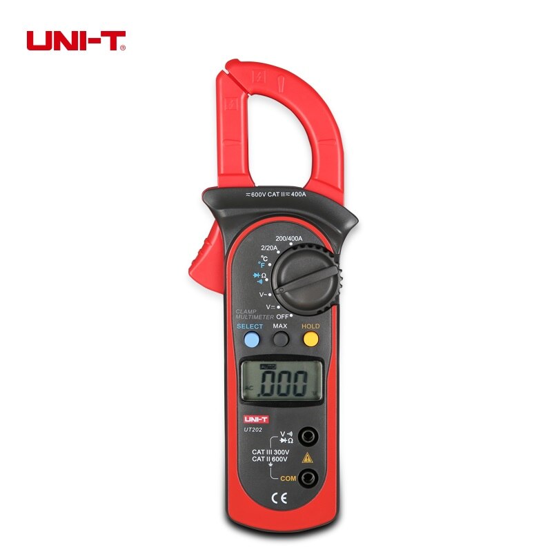 UNI-T Digital Clamp Multimeter UT202A/UT201/UT202 Resistance AC/DC Voltmeter AC Current Meter Multi Tester: UT202