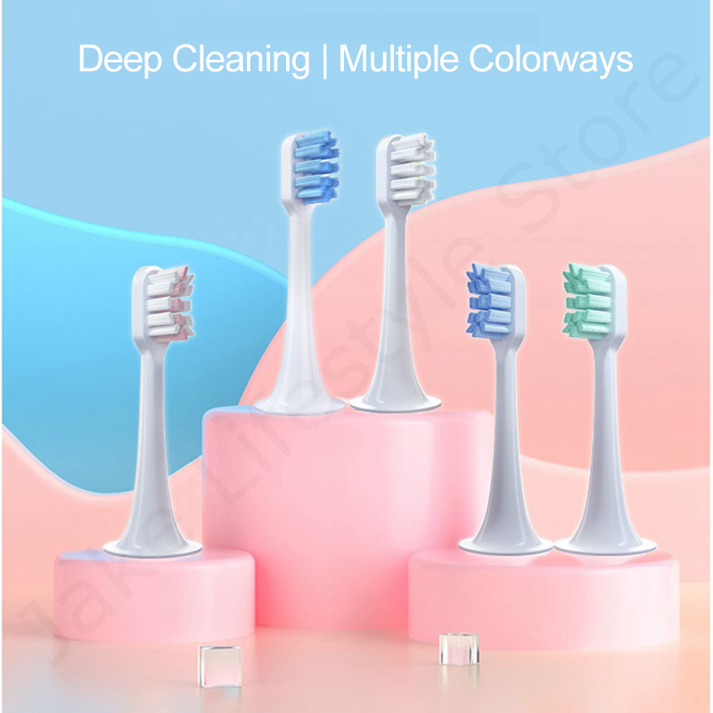 Cabezales de repuesto para cepillo de dientes eléctrico Xiaomi Mijia T300 T500, boquillas con cubierta antipolvo y embalaje al vacío recambios cepillos dientes oral