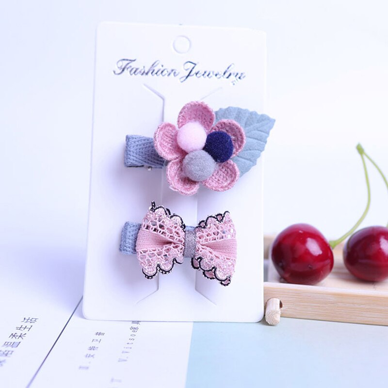 2 Pcs/set Lovely Princess Flower Baby Hair Clips Hairband Cute Cartoon Baby Girl Hair Clip Hair Accessories Barrettes Haarband
