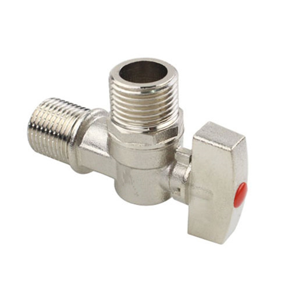4 Points Full Copper Ball Core Large Flow Angle Valve Fully Open Thickened Water Heater 1/2 Triangle Valve Ball Core Valve