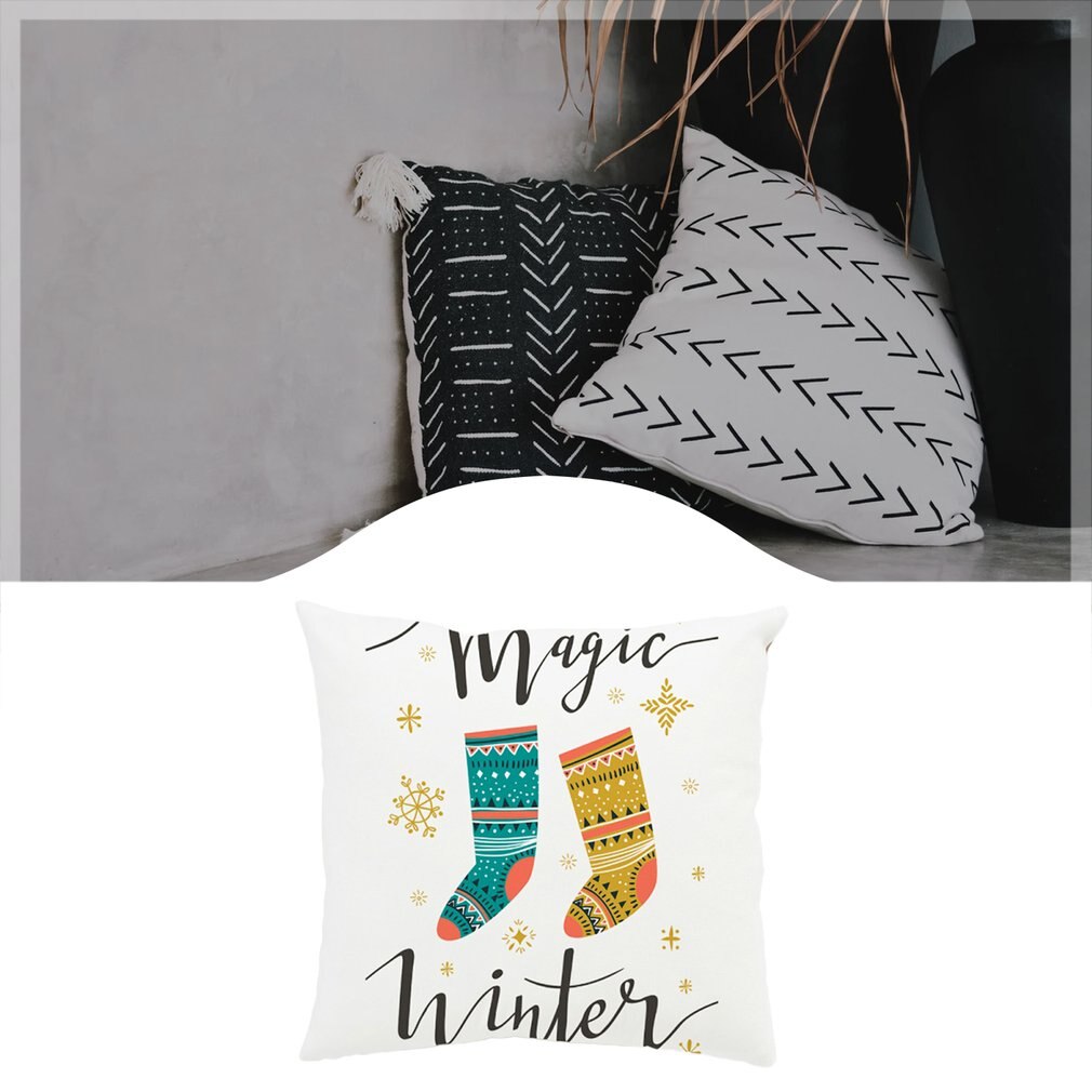 Taie d'oreiller de noël avec beau motif coussin de noël canapé taie d'oreiller chambre décoration coussin taie d'oreiller
