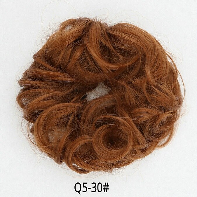 Chignon Hair Bun Hair Pieces Hair Scrunchie Extensions Synthetic Wig For Women Curly Chignon Accessories Hairpiece Extension: Q5-30