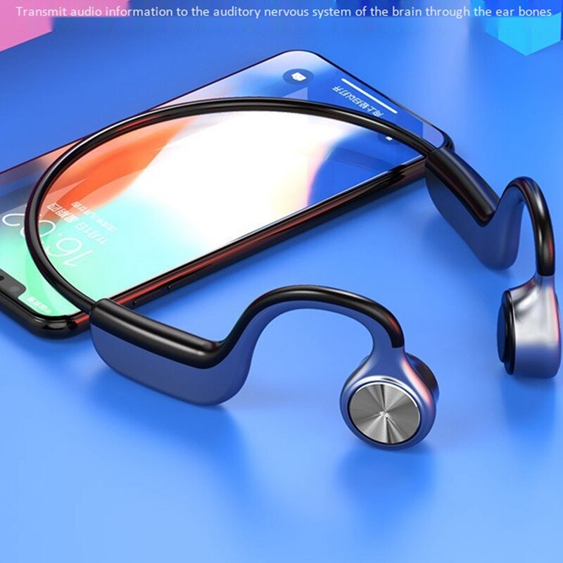 Bone Conduction Headphones, Waterproof IPX8 Swimming Headphones with 32G Memory, Bluetooth 5.3, Open Ear Sports Headphones with Microphone Wireless for Running, Swimming, Cycling, Training