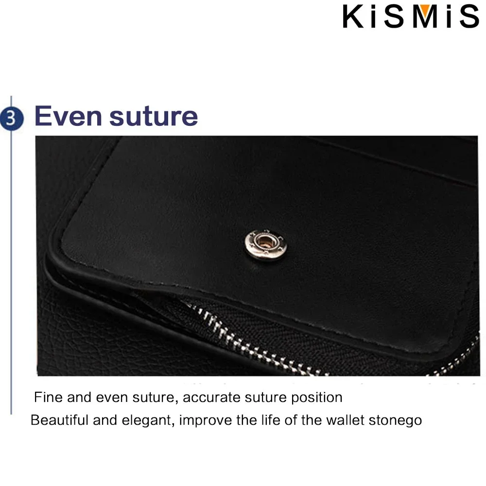 KISMIS RFID Blocking Bifold Wallet - multi-card case with zipper pocket ID holder credit card manager