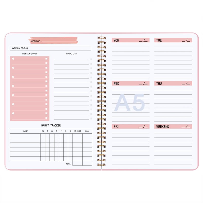 Trees Non-Dated Daily Hourly A4 Planner Notebooks ... – Grandado