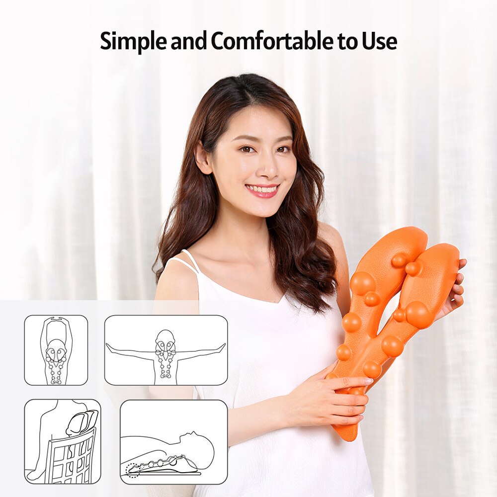 Cervical Vertebra Massage Board Brace Back Stretching Device Massager Board Back Traction Straight Spine Back Relax Health Care