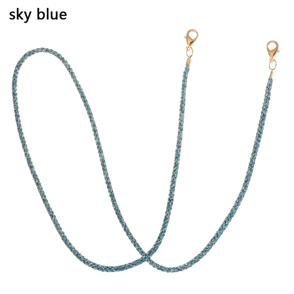 Leer Hoge Elasticiteit Zonnebril Lanyard Strap Ketting Lenzenvloeistof Bril Ketting Koord Leesbril Riem: sky blue2