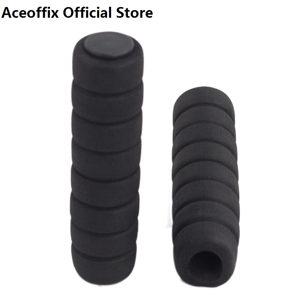 Empuñaduras de esponja suaves para manillar de bicicleta, 1 par, plegable, para brompton extralite kcnc, resistentes al agua