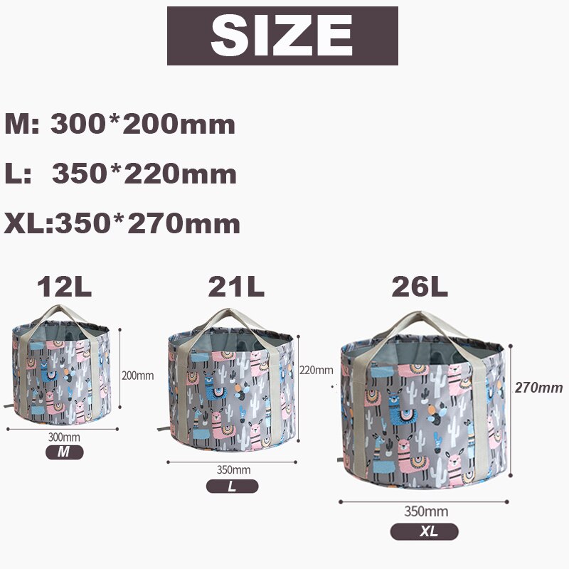Portable Bucket Foldable Water Basin Foot Soaking Bag Large Capacity Outdoor Ice Bucket Home Picnic Fishing Bucket Bathtub