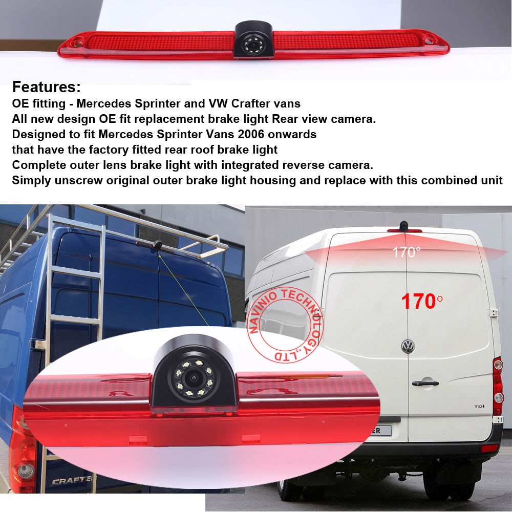 Auto Remlicht Achterlicht parking backup achteruitrijcamera voor Van VW Crafter T5 Multivan caravelle T6 2007 mercedes benz