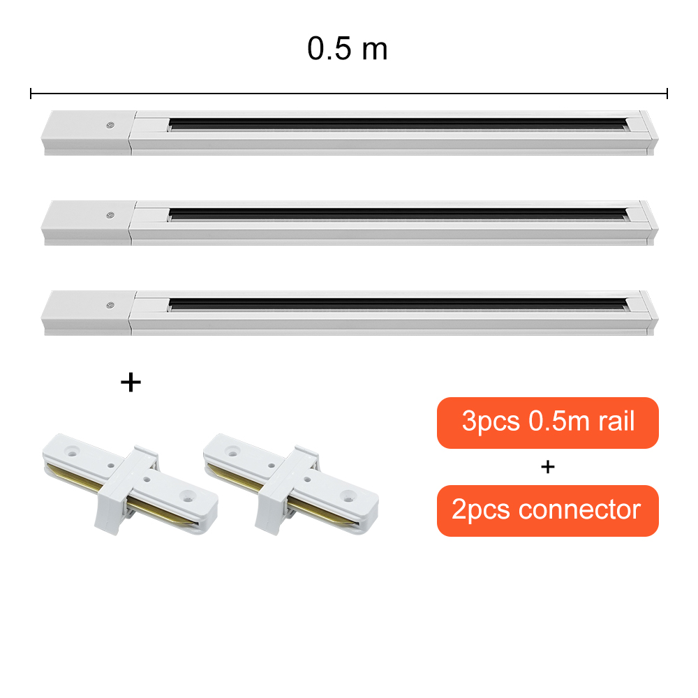 LED-Spur-Stelle Beleuchtung Schiene Spur Streifen 0,5 m 1m Weiß Schwarz 2 Draht Spur 2 Teile/los Schiene Streifen stecker Für Spur Licht führen: Licht Grün