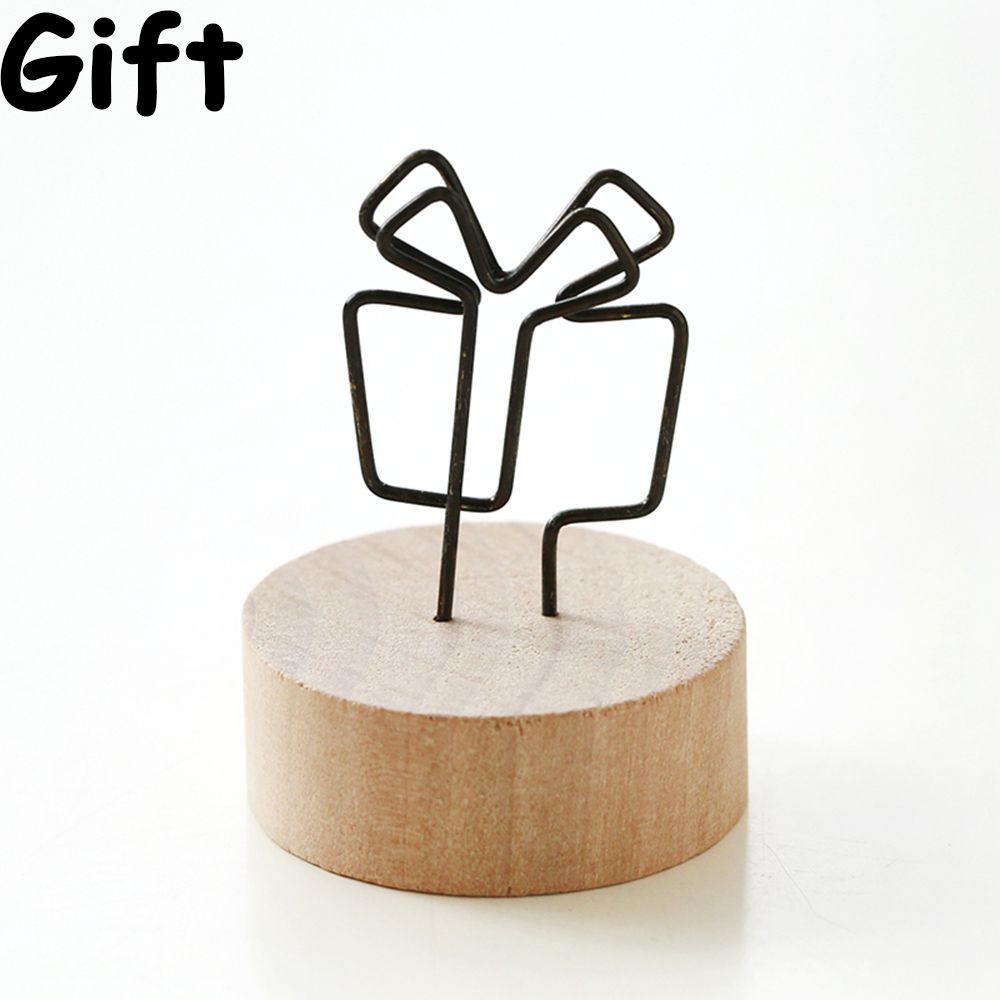 Soporte colgante de madera para tarjetas y notas, Base para fotos, Clip para notas, artículo, marco de fotos, mesa, suministros de oficina,: gift