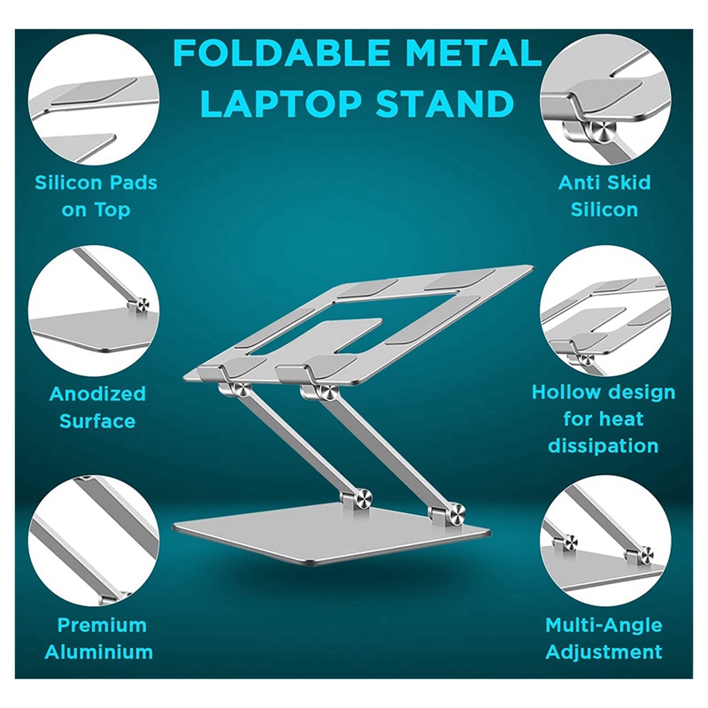 Laptop Stand with Cooling Holes Multi-Angle Adjustable Laptop Stand Ergonomically Computer Stand for Hp