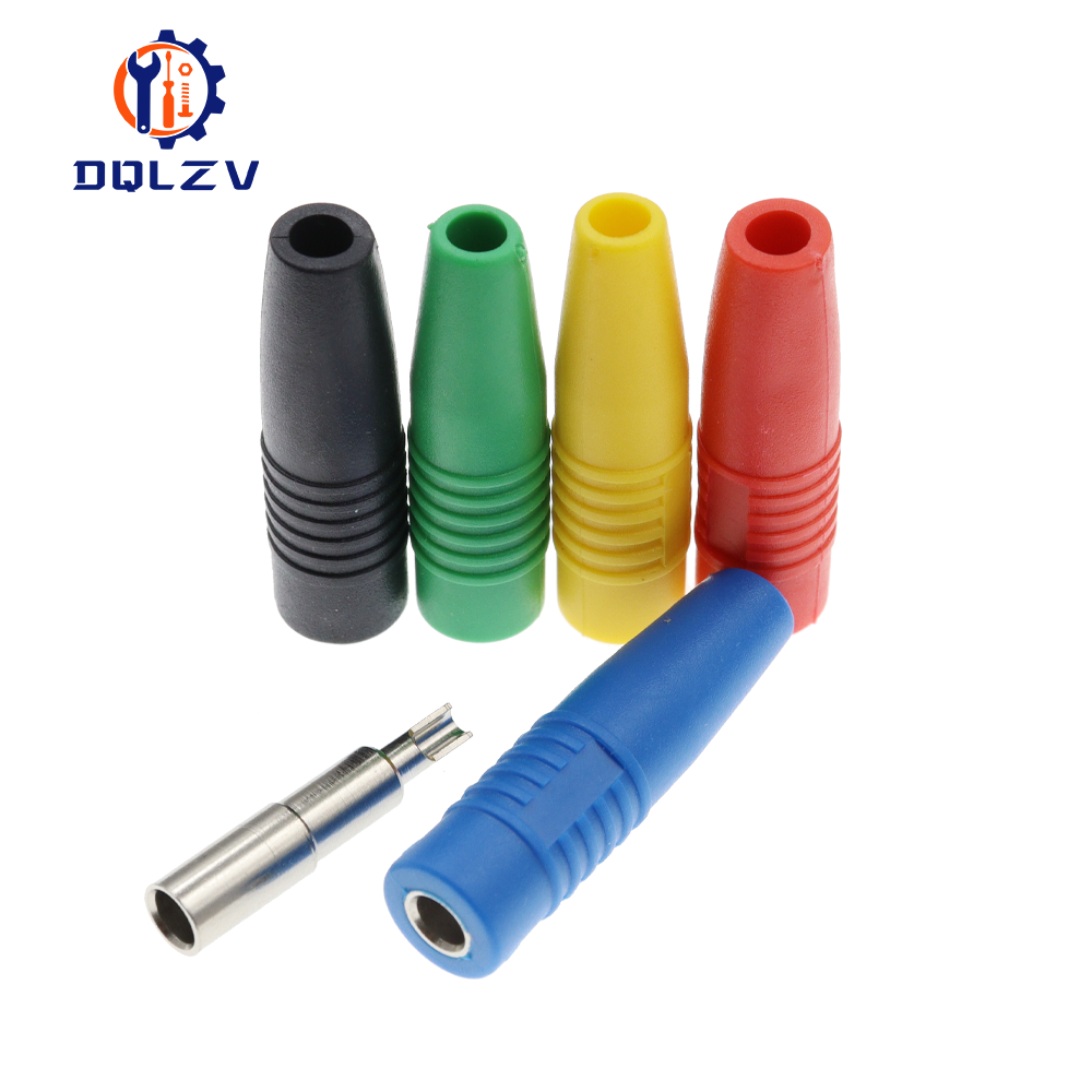 4mm bananenstecker, isolierte buchsen, lötanschluss, messing