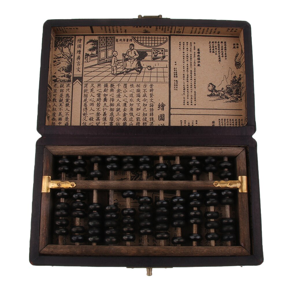 11 Digit Rods Standard Abacus Wooden , Chinese Calculator Counting Tool 14inch, for Kids Toddlers and Adults