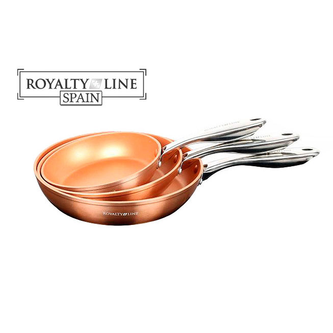 Pack 3 casseroles professionnelle cuivre cuivre fait ligne royale