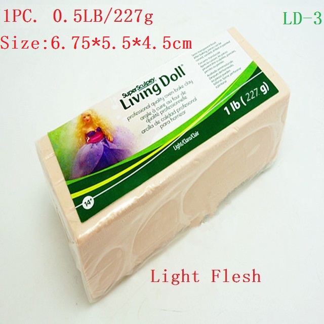 1 PC. 1LB/454g 0.5LB/227g Sculpey Living Doll Klei Baby Pop Speciale Huidskleur Premo Professionele Zachte keramiek Sculptuur: LightFlesh0.5