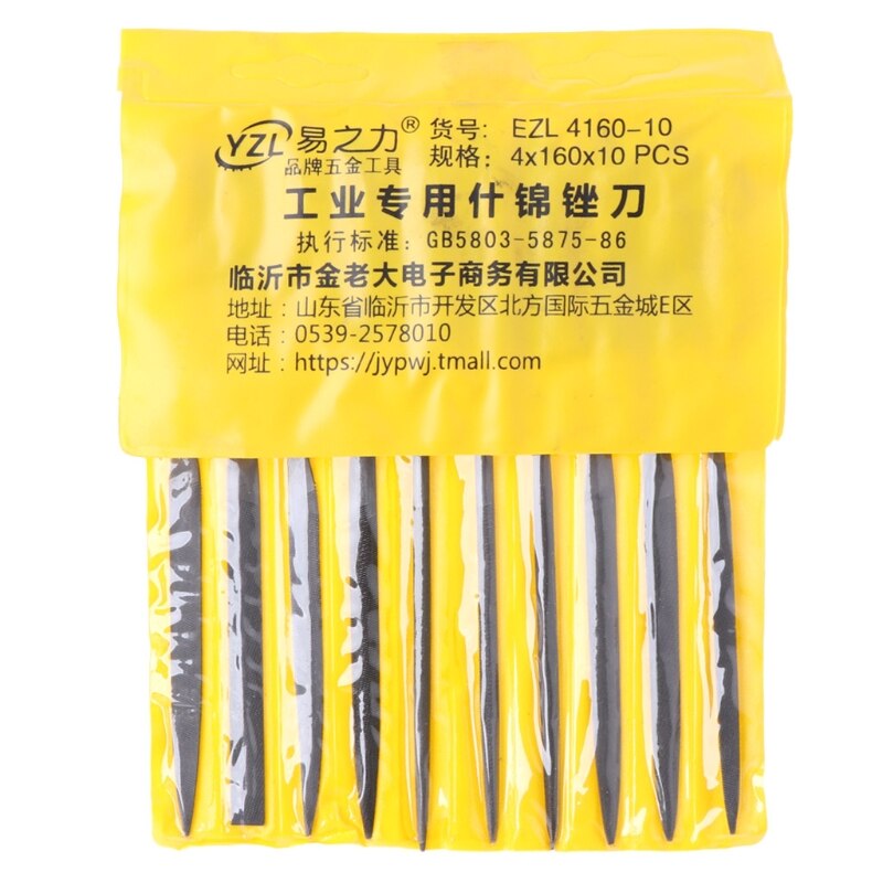 Set van 10 naaldvijlen voor juweliers, houtsnijwerk, metaal, glas en steen, 3 maten