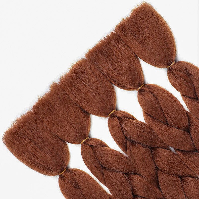 Lelinta Ombre Jumbo Braiding Hair Extensions Kanekalon Synthetic Braiding Hair 24inch 3Pack/Lot Two Tone Braiding Hair (Brown)