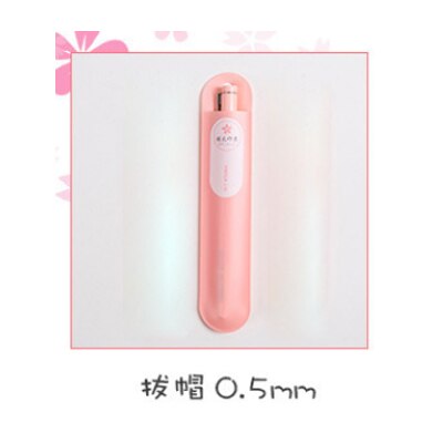 Korean Cherry Blossoms Gel Pen Set Fine Point Pens Full Needle Black Watery Signature Pen Kawaii School Supplies Stationery: Pink 1 piece 0.5mm