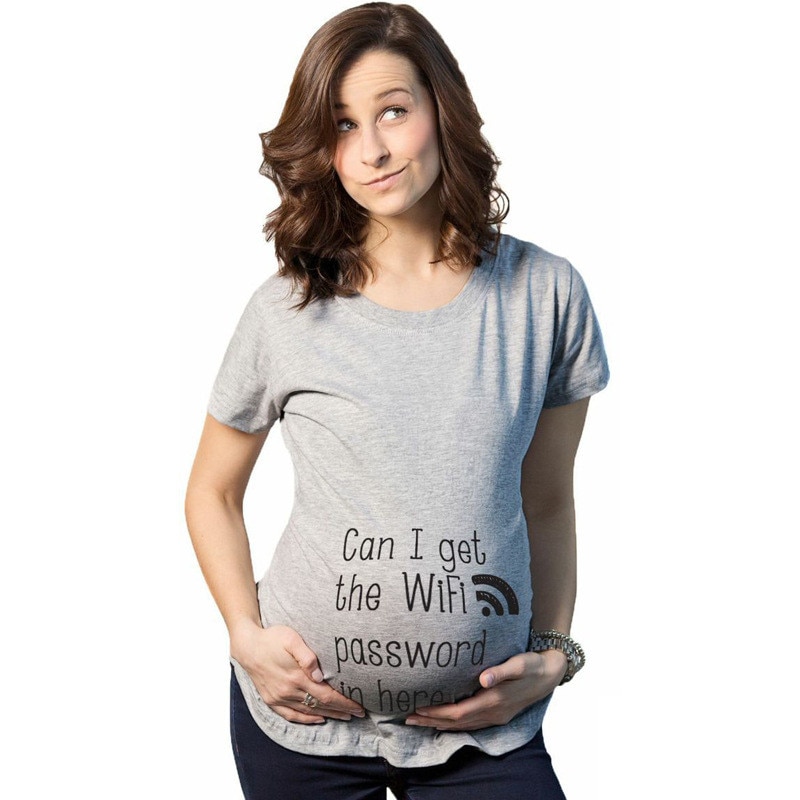 Zomer Moederschap T-shirts Tees Vrouwen Leuke Moederschap Kleding Tops Grappige Zwangerschap t-shirts voor Zwangere Korte Mouwen Vrouwen Tops