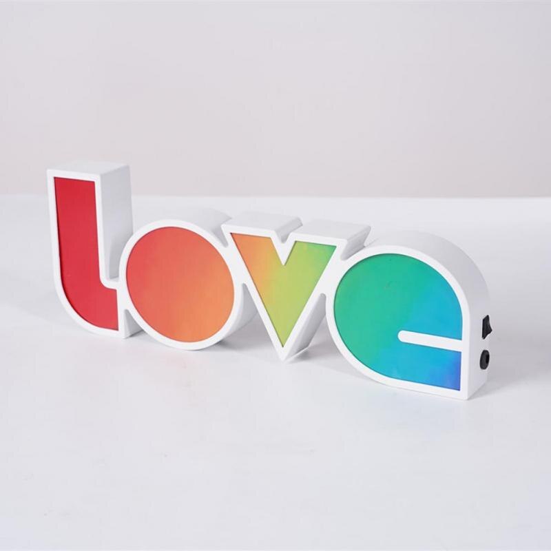 Luces LED de amor con alfabeto, lámpara creativa para decoración de de boda, ambiente romántico para el hogar: 03