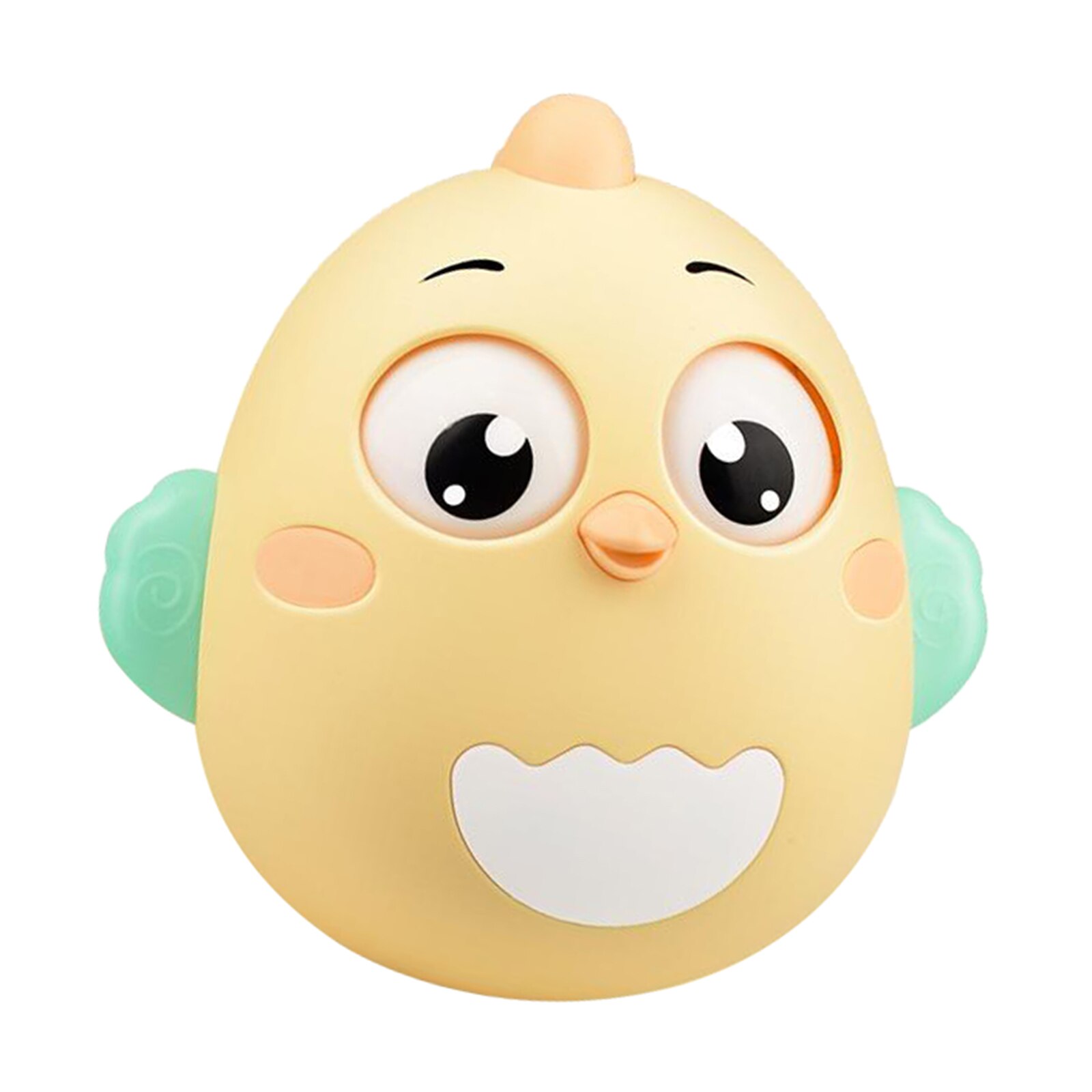 Plastic Cartoon Chick Tumbler Doll Cute Animal Grasp Toys for 6-12 Months Babies: Yellow