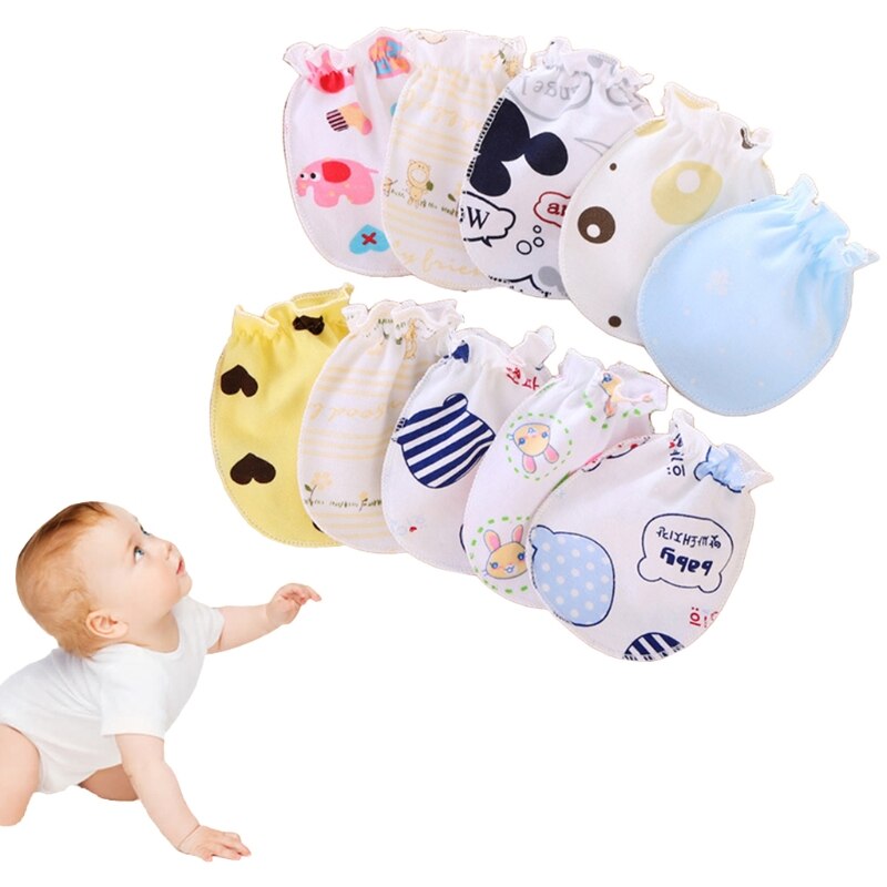 Baby Gloves Anti Scratch Face Hand Guards Protection Soft Newborn Mittens Sleeve D7YD