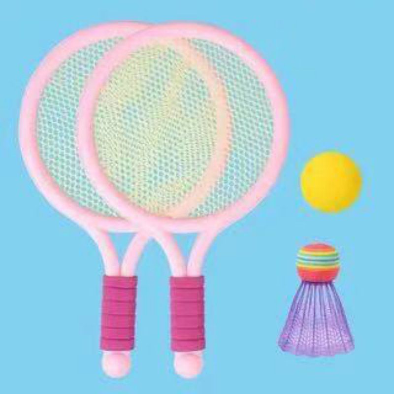 Plastic Racquet Tennis Rackets with Balls Outdoor Sport School Boby Kids Training Practice Rackets Outdoor Indoor Play: B