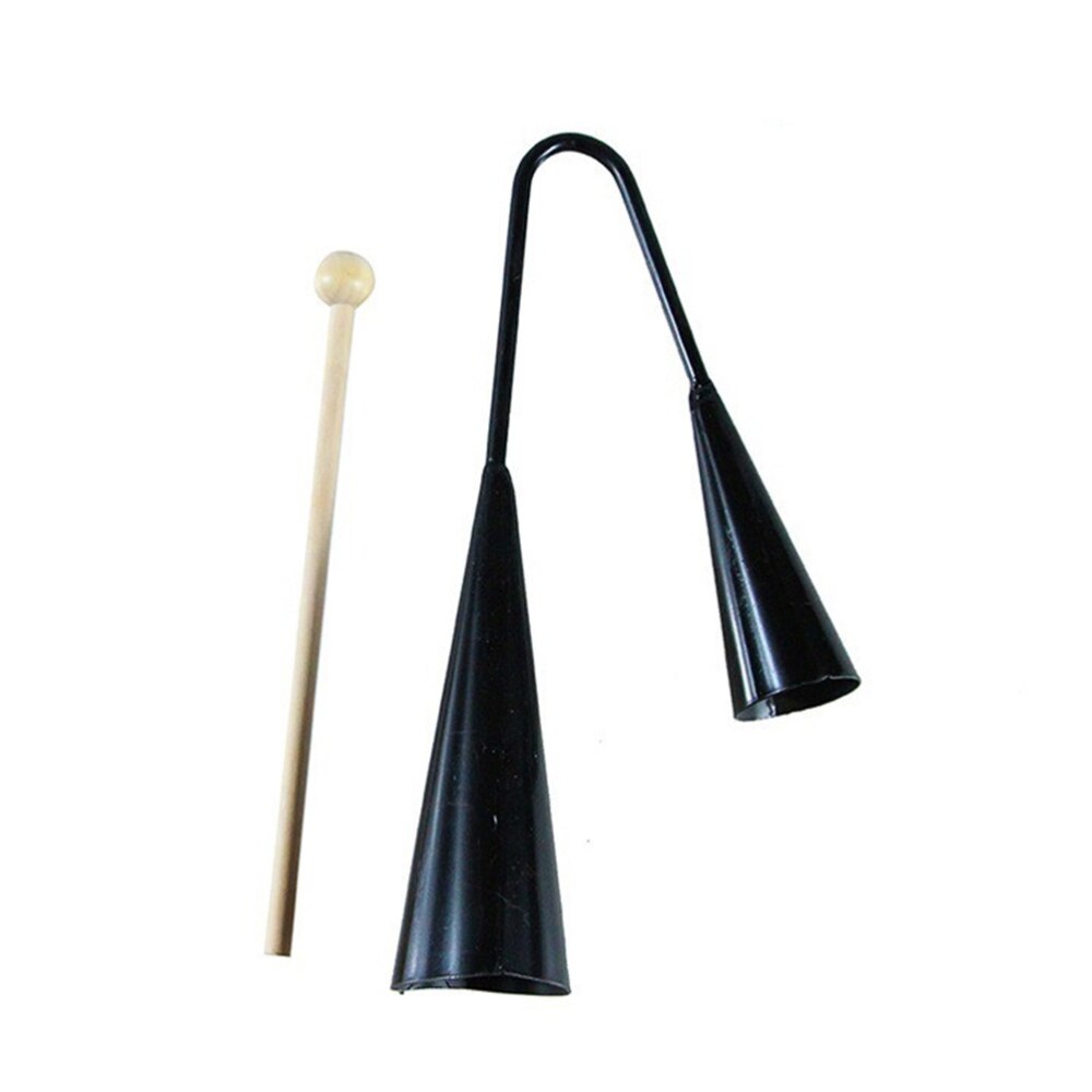 freundlicher Früer Bildung Agogo Glocke Spielzeug Traditionellen Kleine Musical Zwei Tonne freundlicher Schläger Instrument mit Holz Stock