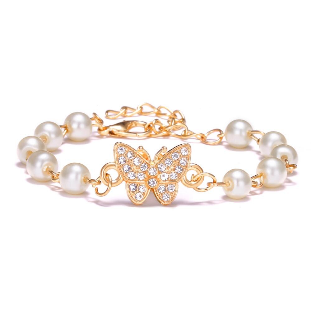 Pulsera geométrica hueca de oro para mujer, cadena de eslabones con diamantes de imitación, corazón redondo, Margarita, de joyería, 1 unidad: BR18Y0726-5