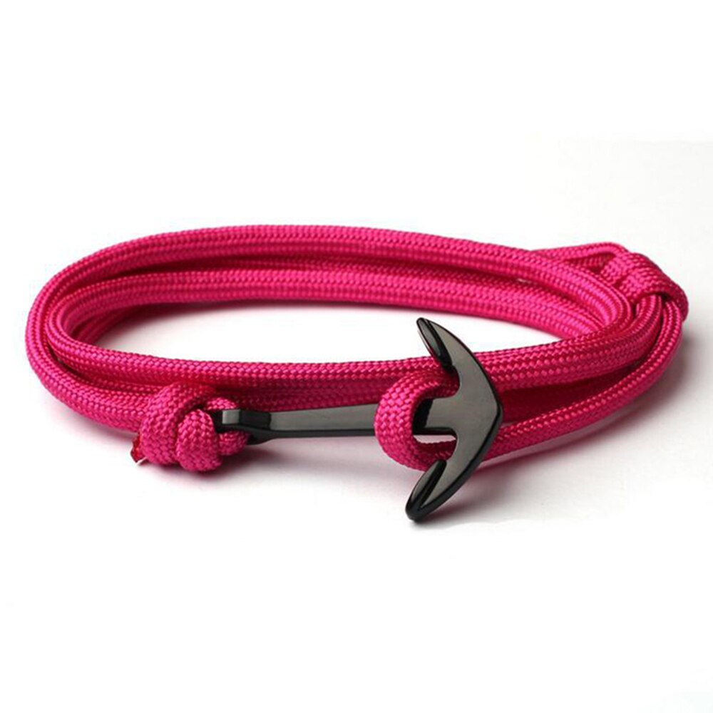 Eif Dock-pulsera hecha a mano en 15 colores para hombre y mujer, pulsera de ancla a la , accesorios de cuerda, joyería masculina,: Rojo óxido