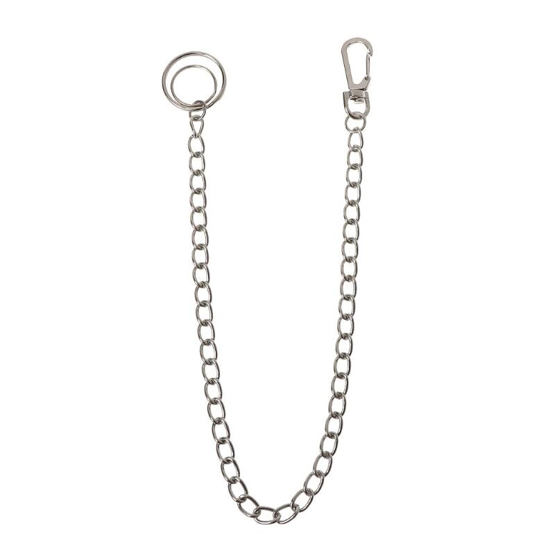 16 &quot; punk bälte plånbok kedja midja byxor kedja ficka kedja med nyckelring för byxor bälte jeans plånböcker nycklar smycken unisex