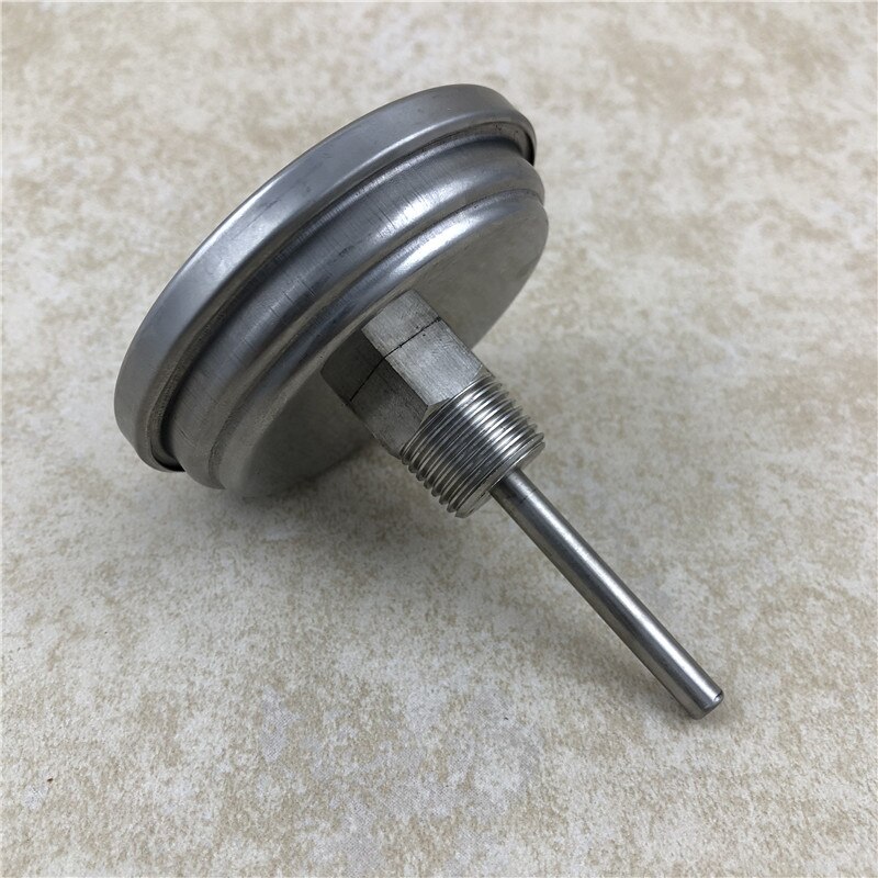 Hjemmebrygget 0 ~ 220f graders øltermometer , 3 " ansigt & 2 " sonde , 1/2 " mnpt, kedel svejsefrit bimetal termometersæt