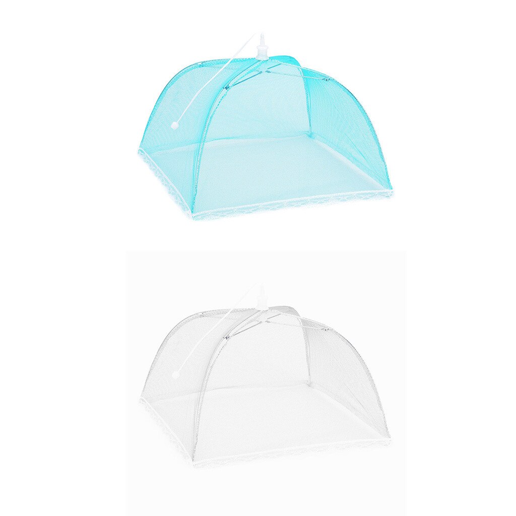 2 pcs Mesh Screen Food Cover Large Pop-Up Mesh Screen Protect Food Cover Tent Dome Net Anti Fly Umbrella Picnic Food Protector: D