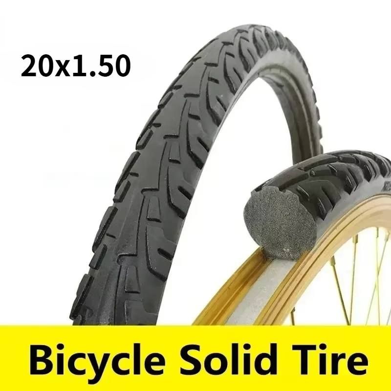 Bicycle solid tire 20/24/26 inch x1.50/1.95/1 3/8 bicycle solid tires 26 inch mtb tire Anti Stab Riding MTB for road bike tyre: Navy Blue