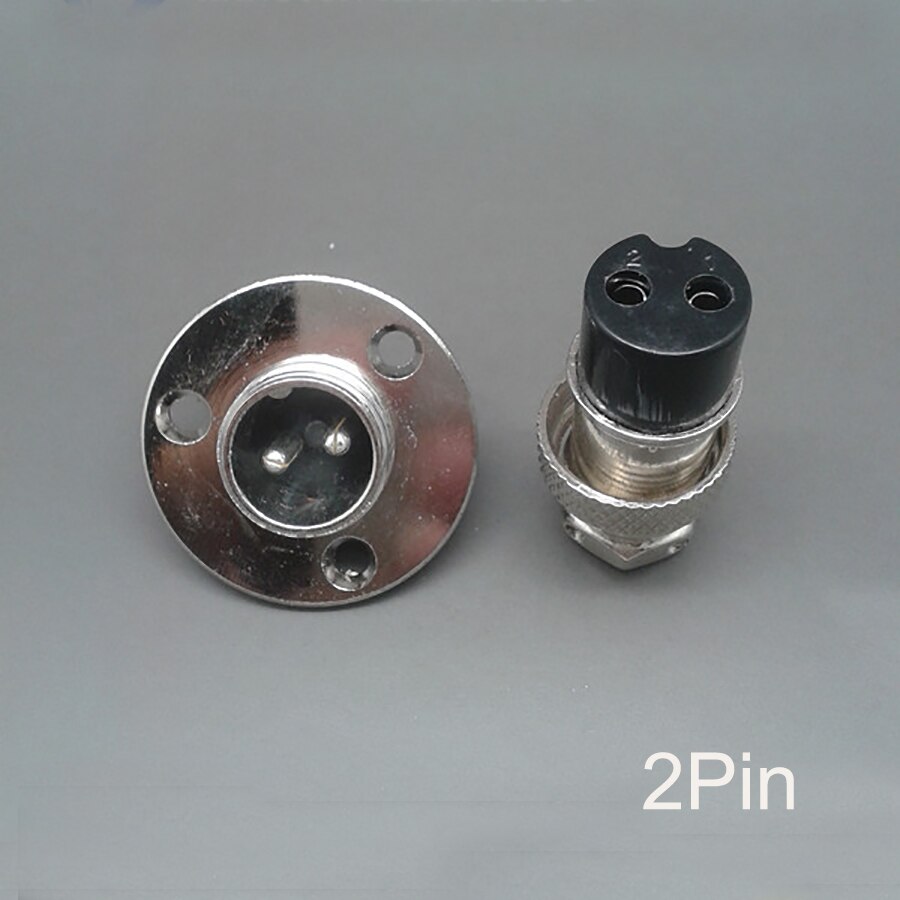 1Set GX16 with 3 Hole Flange Aviation Connector XLR 16mm 2 3 4 5 6 7 8 9 Pin Female Plug Male Chassis Mount Circular Socket