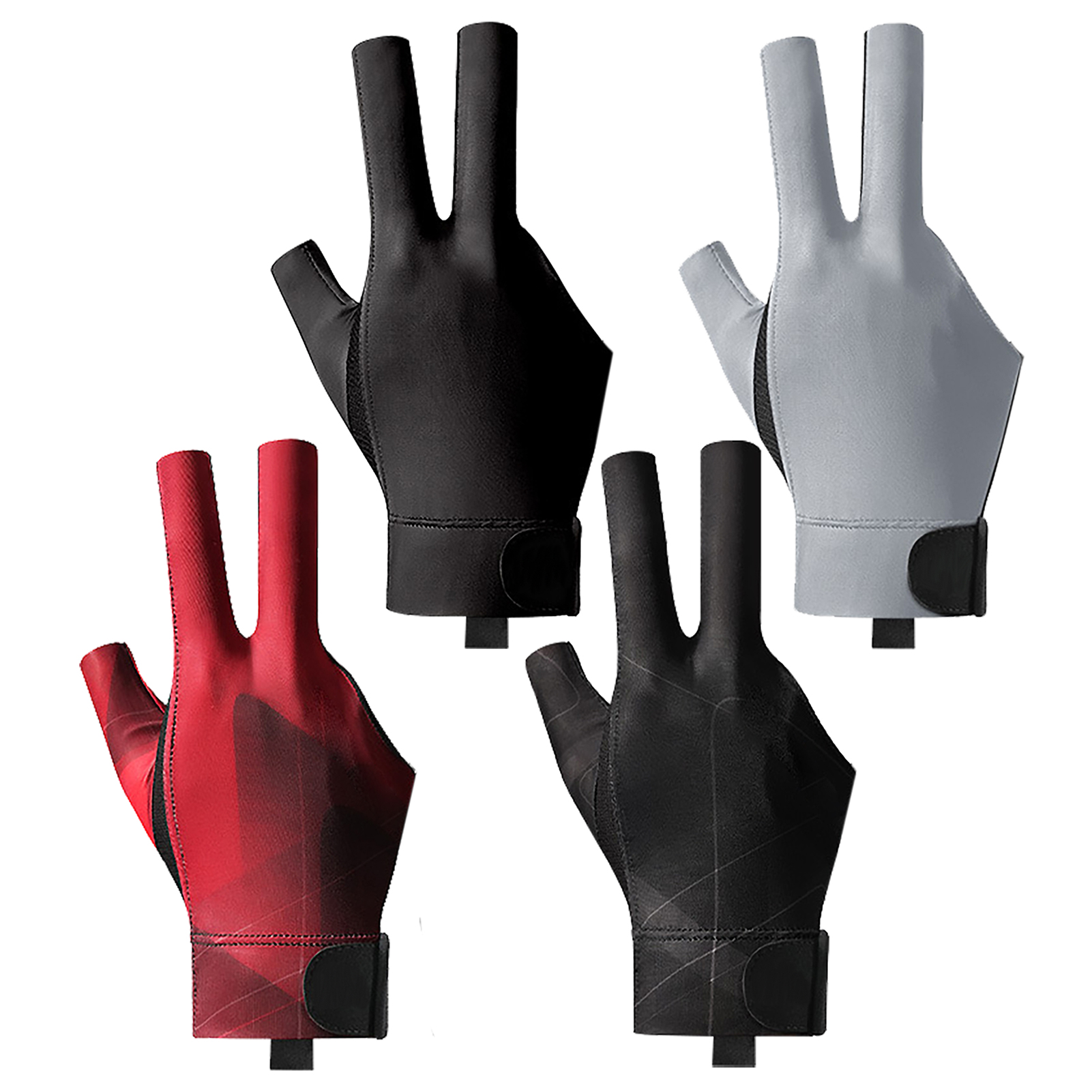Guantes de billar profesionales de 3 dedos, accesorios universales ligeros y antideslizantes para mano derecha