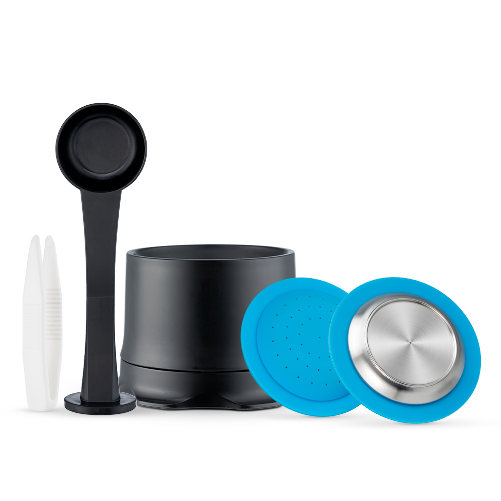 Cápsulas de café rellenables para Nespresso Zenius, filtro de café reutilizable, máquina de Crema Espresso: 2 Capsules 1 Holder