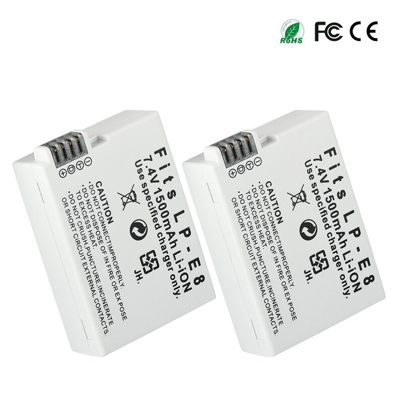 LP-E8 LP E8 Battery 1500mah For Canon EOS Rebel T3i T2i T4i T5i 600D 550D 650D 700D Kiss X5 X4 X6 X7 Batterie lp e8 Charger 8.4V