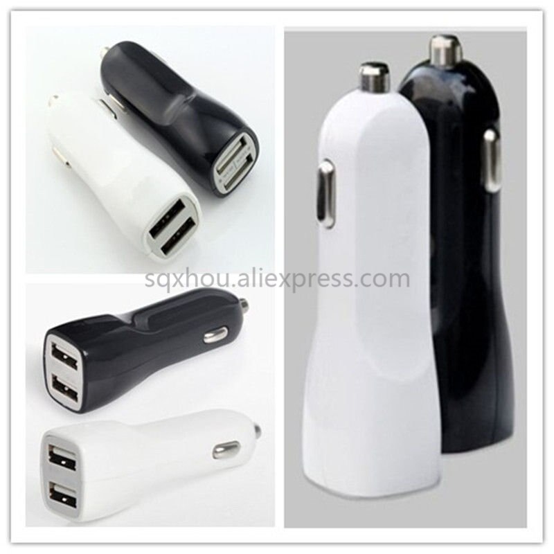 20Pcs Universal 5V 2A Dual Usb Car Charger 2 Port Sigarettenaansteker Adapter Oplader Mobiele Telefoon Gps MP3 MP4 Usb Power Adapter